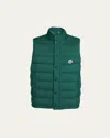 Moncler Piumino Smanicato Barthe In Nylon Verde Scuro  Uomo In Dark Green