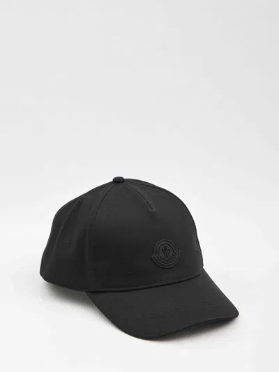 Moncler Men Baseball Cap In Black