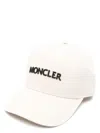 Moncler Logo-embroidered Cap In Cream