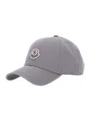 Moncler Classic Six-panel Cap With Logo Patch In White