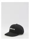 Moncler Men Baseball Cap With Logo In Black
