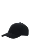 Moncler Black Baseball Cap With Patch Logo On The Front In Cotton Man In Black