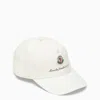 Moncler White Baseball Cap With Logo Men In White
