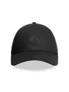 Moncler Cotton Gabardine Curved Brim Baseball Cap In Black