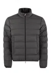 Moncler Quilted Tech Fabric Jacket With Elastic Cuffs In Anthracite