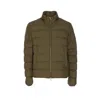 Moncler Collar Puffer Quilted Pockets Coat In Green