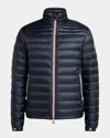 Moncler Daniel Short Down Jacket Black In Blue