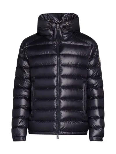 Moncler Men's Besines Nylon Hooded Down Jacket In Night Blue
