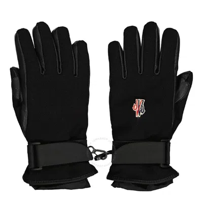 Moncler Men's Black Grenoble Padded Paneled Gloves