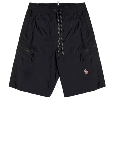 Moncler Men's Black Nylon Bermuda Shorts For Ss24