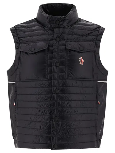 Moncler Men's Black Recycled Padded Vest Jacket For Ss24