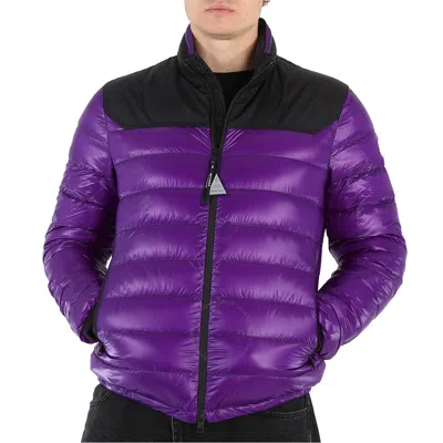 Moncler Men's Bright Purple Silvere Hooded Quilted Jacket