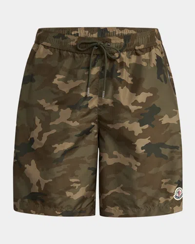 MONCLER MEN'S CAMOUFLAGE SWIM SHORTS