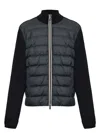 Moncler Zippered Cardigan In Black