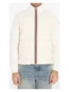 Moncler Zippered Cardigan In Natural