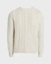 Moncler Cable-knit Wool And Cashmere Sweater In Stone