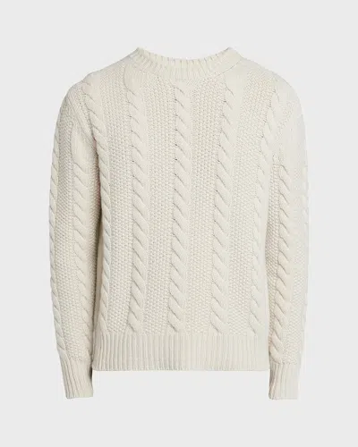 MONCLER MEN'S CASHMERE CABLE KNIT SWEATER