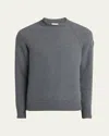 Moncler Men's Cashmere-wool Raglan Sweater In Dark Grey