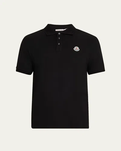 MONCLER MEN'S CHEST-LOGO PIQUE POLO SHIRT