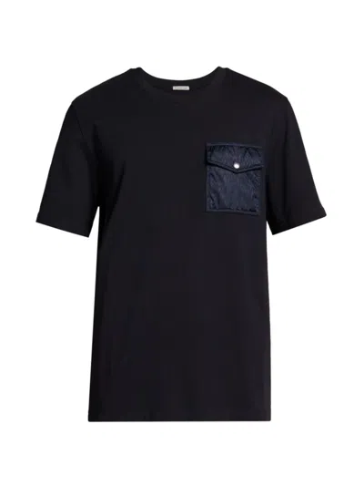 Moncler Men's Chest Pocket T-shirt In Dark Navy Blue