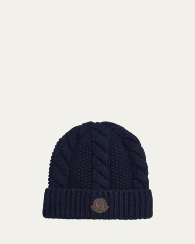 MONCLER MEN'S CHUNKY WOOL-CASHMERE BEANIE