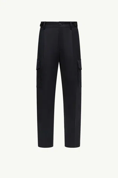 Moncler Pantalon Cargo En Gabardine De Coton, Homme, Noir, Taille: 46 In Black