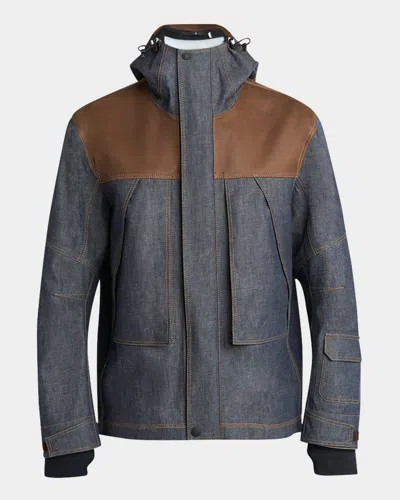 MONCLER MEN'S CONTRAST YOKE LANGTANG JACKET
