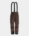 Moncler Corduroy Padded Ski Trousers In Brown