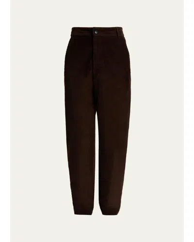 Moncler Men's Corduroy Straight-leg Pants In Brown