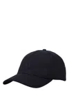 Moncler Black Baseball Cap With Patch Logo On The Front In Cotton Man In Black