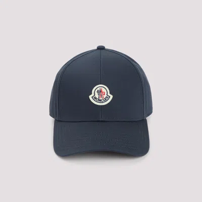 Moncler Men's Cotton Baseball Cap In Blue