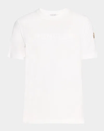 Moncler Men's Cotton-cashmere T-shirt In Natural