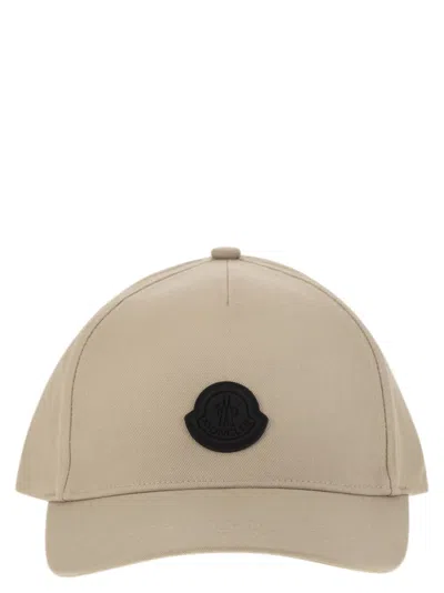 Moncler Men Cotton Gabardine Baseball Cap In Multicolor