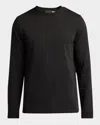 Moncler Men's Cotton Graffiti Logo Long-sleeve T-shirt In Black