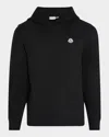 Moncler Sweat À Capuche En Coton À Empiècement Logo In Black