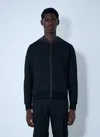 Moncler Men Cotton Logo Patch Cardigan In Black