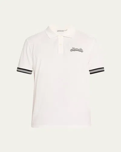 MONCLER MEN'S COTTON LOGO POLO SHIRT