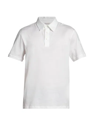 Moncler Men's Cotton Short-sleeve Polo Shirt In White