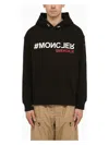 Moncler Logo Hoodie In Black