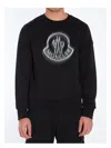 Moncler Blurred Logo Sweatshirt In Black