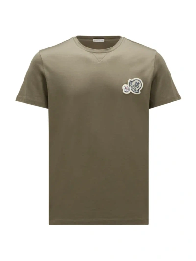 Moncler Men's Cotton T-shirt In Dark Olive Green