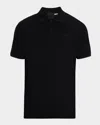 Moncler Polo Shirt With Short Sleeves And Collar In Black