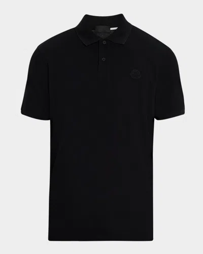 MONCLER MEN'S COTTON TONAL LOGO POLO SHIRT