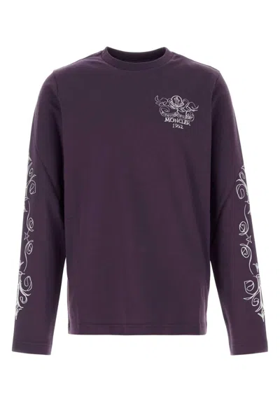 Moncler Men's Cotton T-shirt In Purple