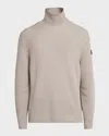 Moncler Men's Cotton Turtleneck Sweater In Light Beige