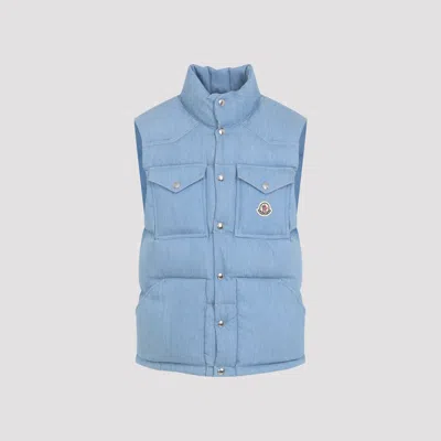 Moncler Men's Cotton Vest In Blue