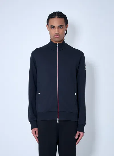 Moncler Men Cotton Zip-up Cardigan In Black