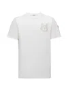 Moncler Men's Crewneck T-shirt In Cotton In White