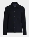Moncler Cabalian Giubbotto Cotton-blend Overshirt In Black