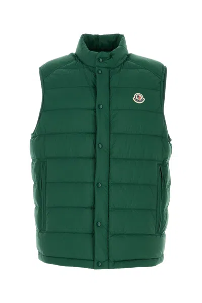 Moncler Men Dark Green Nylon Barthe Sleeveless Down Jacket